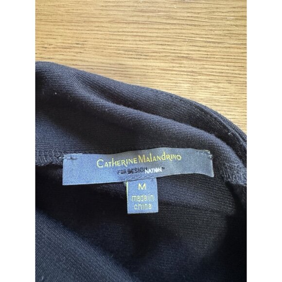 Catherine Malandrino For Design Nation Short Sleeve Top Black Size Medium Modern - Picture 3 of 11